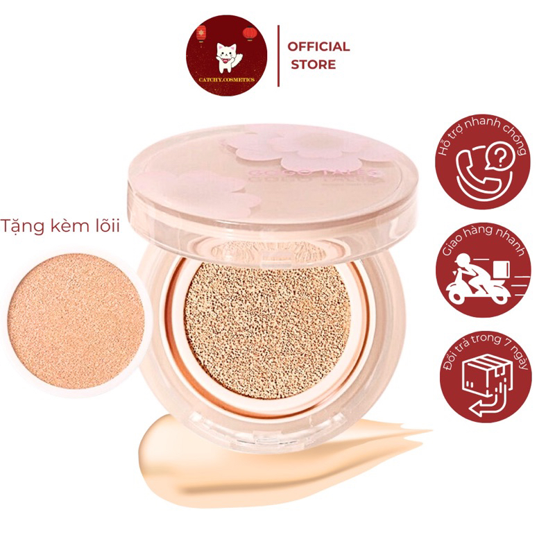 Phấn Nước Cushion GOGO TALES Sakura Flower Tặng Kèm Lõi Thay GT292 Nội Địa Trung