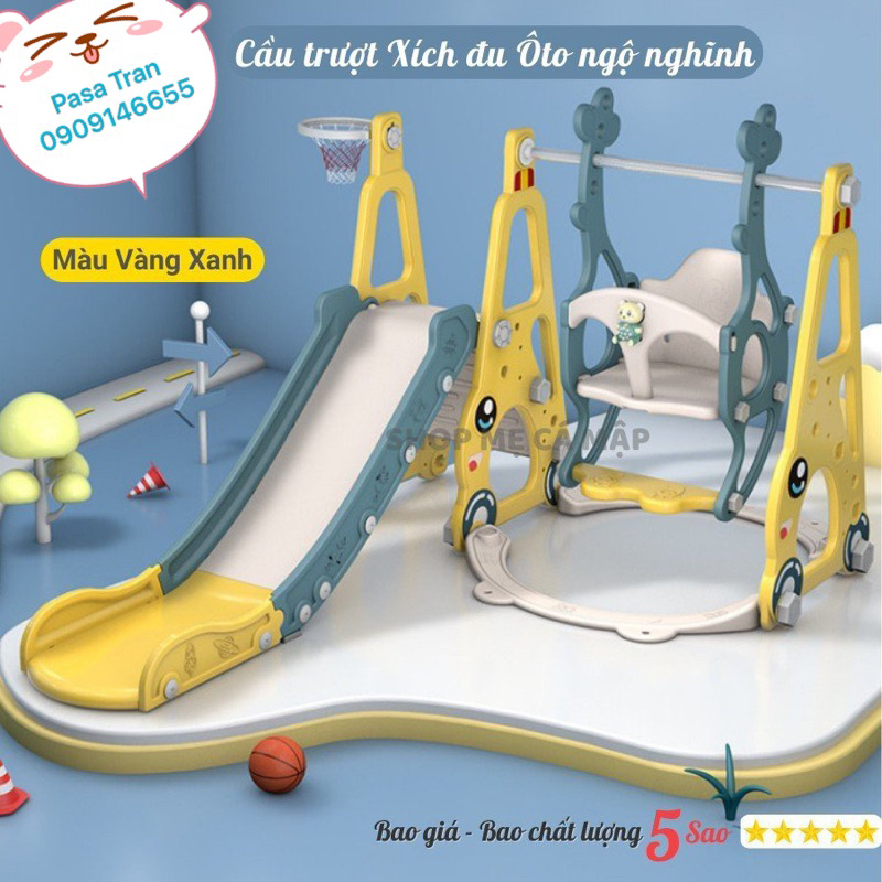 Cầu trượt xích đu cho bé
