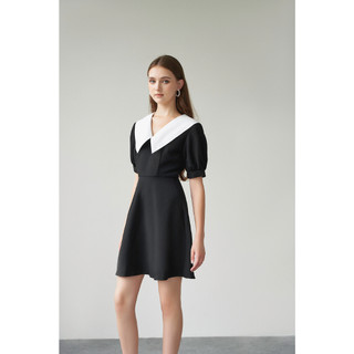 Nosbyn - đầm phối cổ trắng - n307-d003