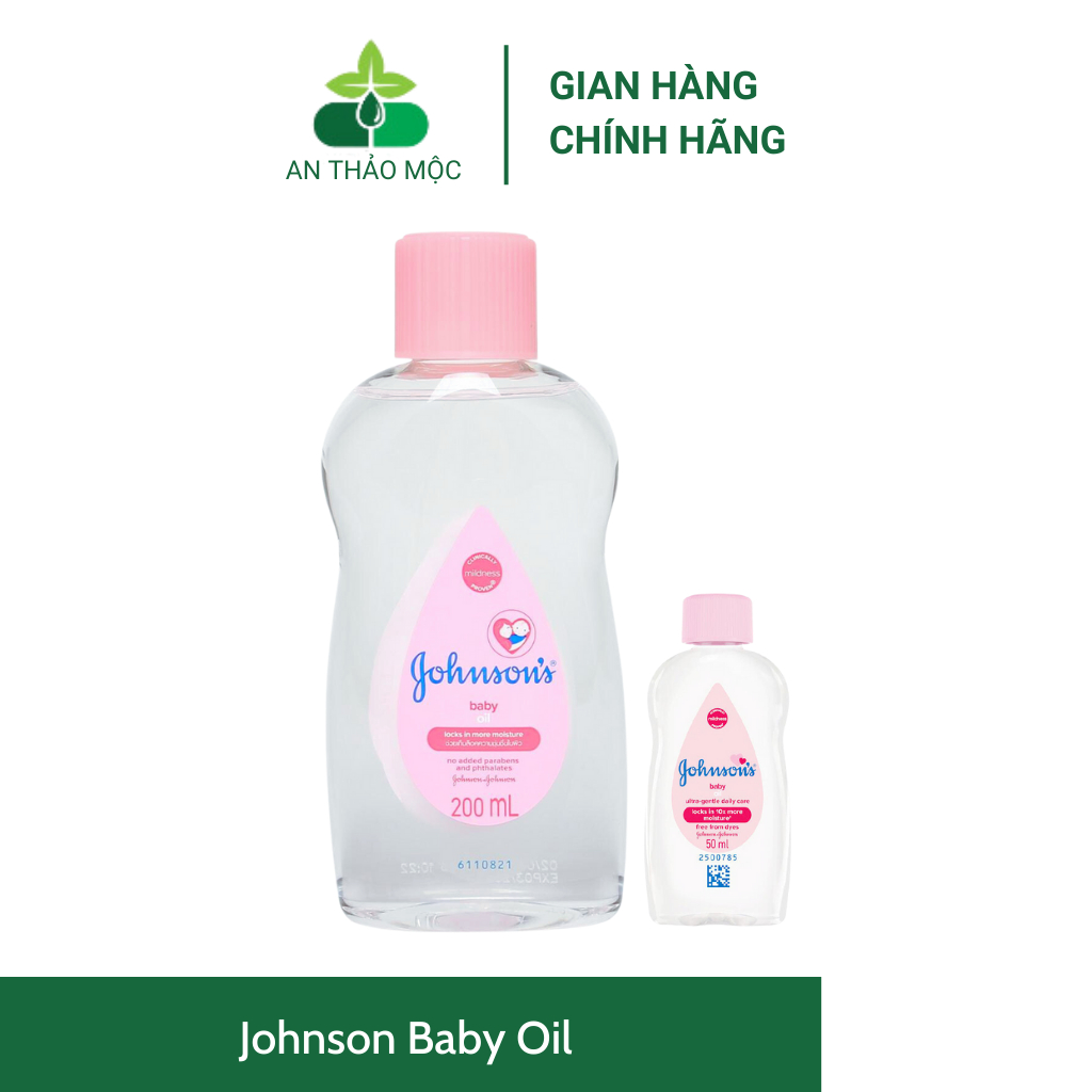 Dầu masage và dưỡng ẩm Johnson Baby Oil 50ml và 200ml