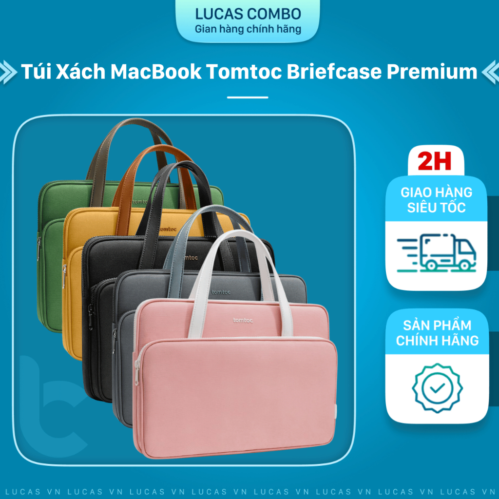 Túi Xách Macbook Tomtoc Briefcase Premium Dành Cho Air/Pro 13/14inch Air 15inch 15/16inch - Bảo Hành 12 Tháng