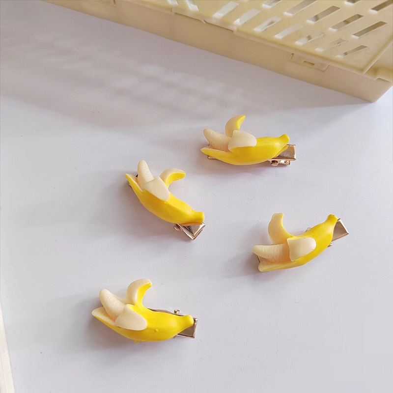 Beautycoco🍊Kẹp Tóc Hình Quả Chuối Dễ Thương Sáng Tạo Vui Nhộn Cho Bé Gái