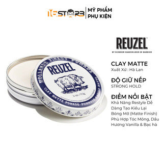 Sáp Vuốt Tóc Nam Reuzel Clay Matte Pomade 35/113g