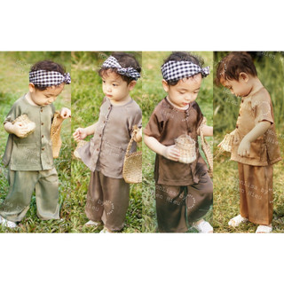 Bộ bà ba bé trai cho bé sản - xuất trực - tiếp moonlisa