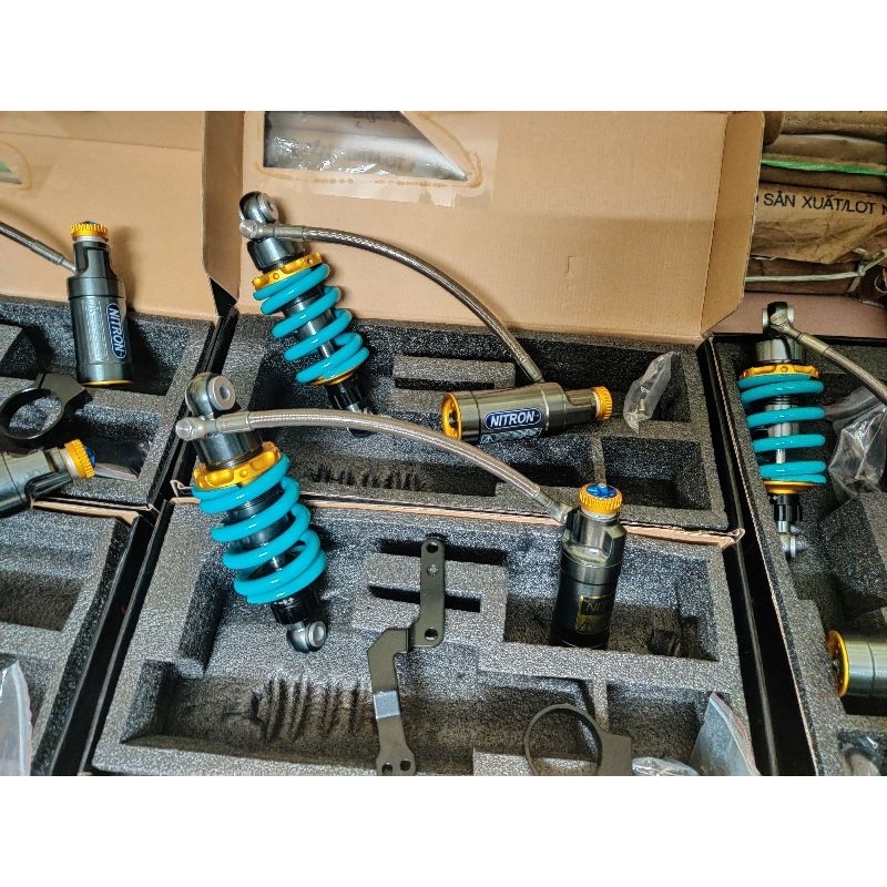 Phuộc NITRON bình xoay 360° lắp cho Exciter Ex150 Ex135 Ex10 Ex155 Winer WinnerV1 WinnerV3 WinnerX Sonic Raider Satria