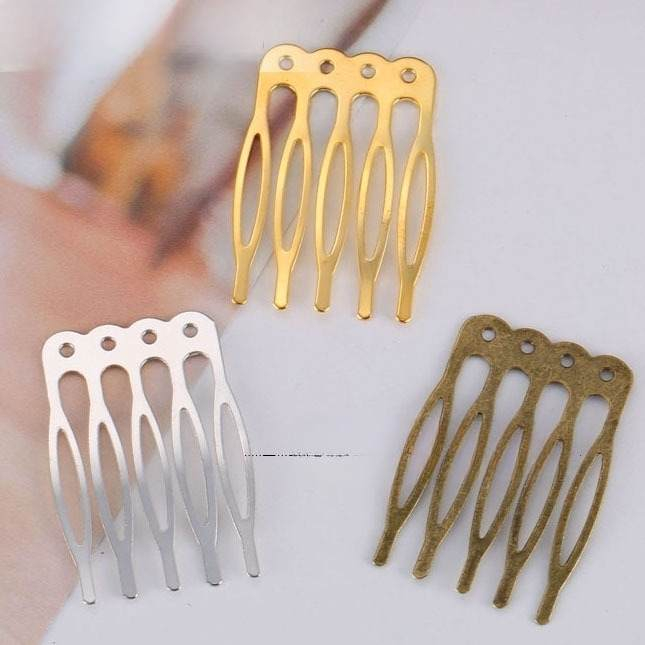 (5 cái)Xược cài tóc 5 răng size 27×39mm, Nguyên liệu làm cài tóc, nguyên liệu diy