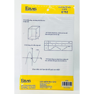 [Eras VN] GIẤY KIỂM TRA CẤP II E752 (15 tờ đôi + 5 tờ đơn, ĐL:70g/m2)