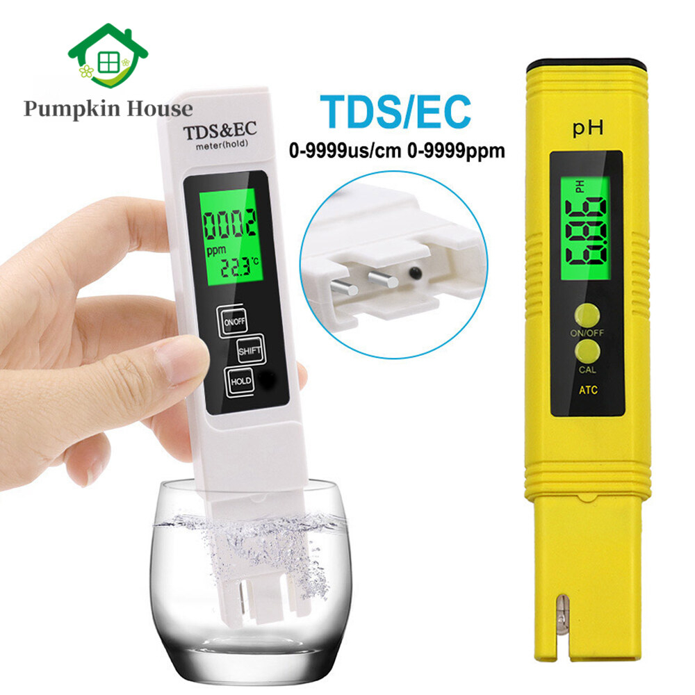 MONQIQI Bút Kiểm Tra Độ PH LCD Cầm Tay Máy,Đo Độ Axit PH Bộ Lọc TDS EC Máy Kiểm Tra Nhiệt