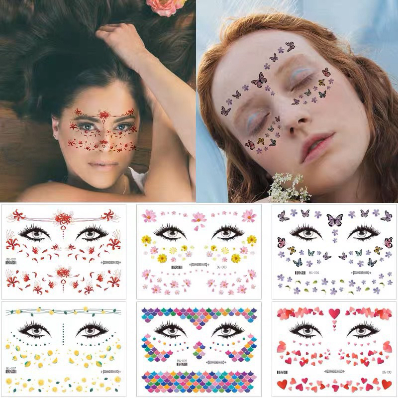 Hình Xăm Dán Tạm Thời MakeUp/Trang Trí Nghệ Thuật Chống Nước Dùng Một Lần QiQiShop