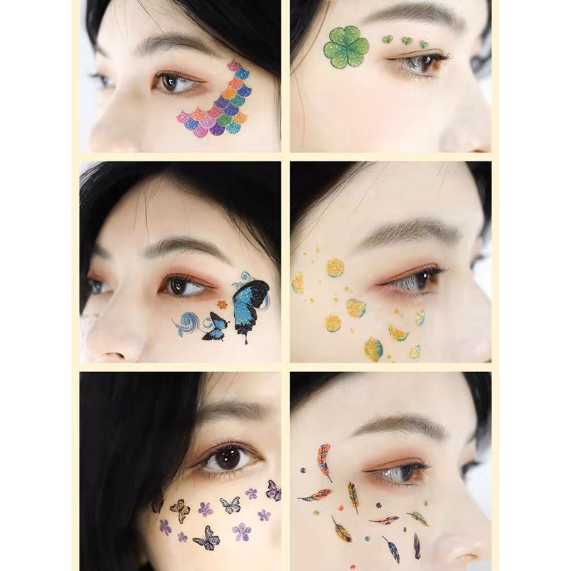 Hình Xăm Dán Tạm Thời MakeUp/Trang Trí Nghệ Thuật Chống Nước Dùng Một Lần QiQiShop