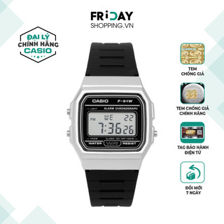 Đồng hồ Casio nam điện tử F-91WM-7ADF dây cao su chính hãng