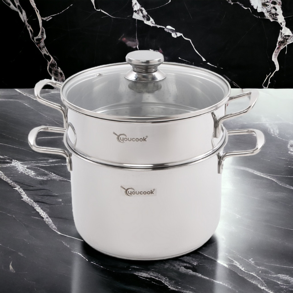 Bộ nồi xửng Inox 3 đáy cao cấp thương hiệu You Cook