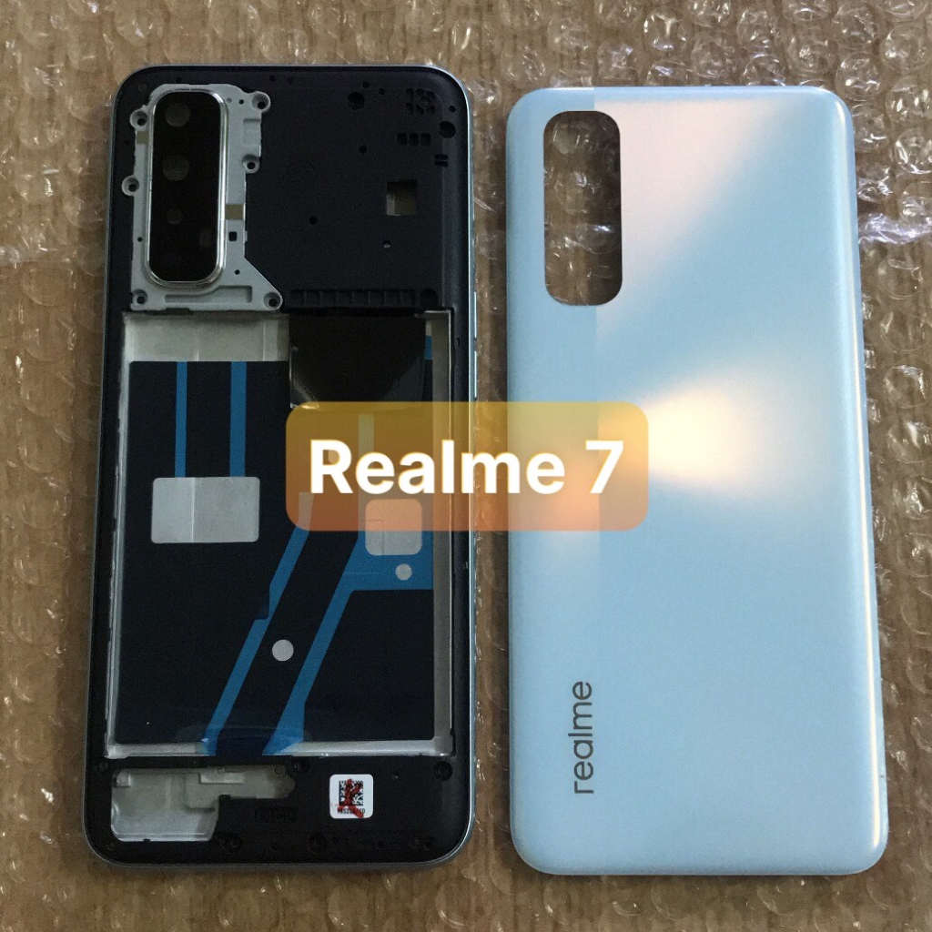 Bộ xương vỏ Realme 7 zin (bộ gồm lưng,sườn, phím, kính camera)