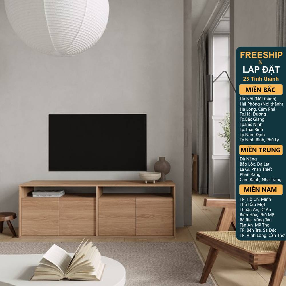 DECI, Tủ trang trí, tủ TV TVD_031, 160x40x54cm, tủ gỗ Scandi Home