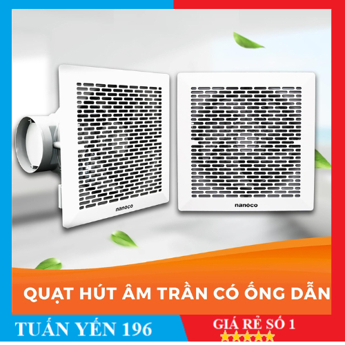 Quạt hút âm trần có ống dẫn Nanoco NCV2020-C- Hàng Chính Hãng