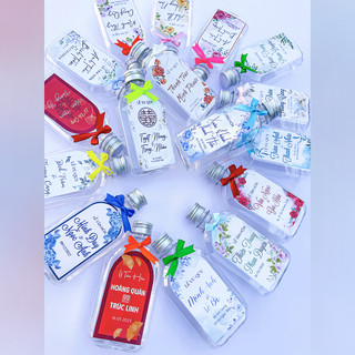 Combo chai nước + nhãn dán + nơ