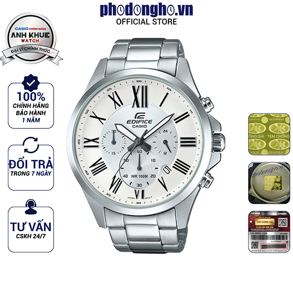 Đồng hồ EDIFICE chính hãng Casio Anh Khuê EFV-500D-7AVUDF