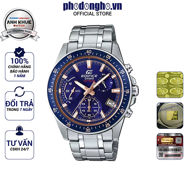 Đồng hồ nam EDIFICE chính hãng Casio Anh Khuê EFV-540D-2AVUDF