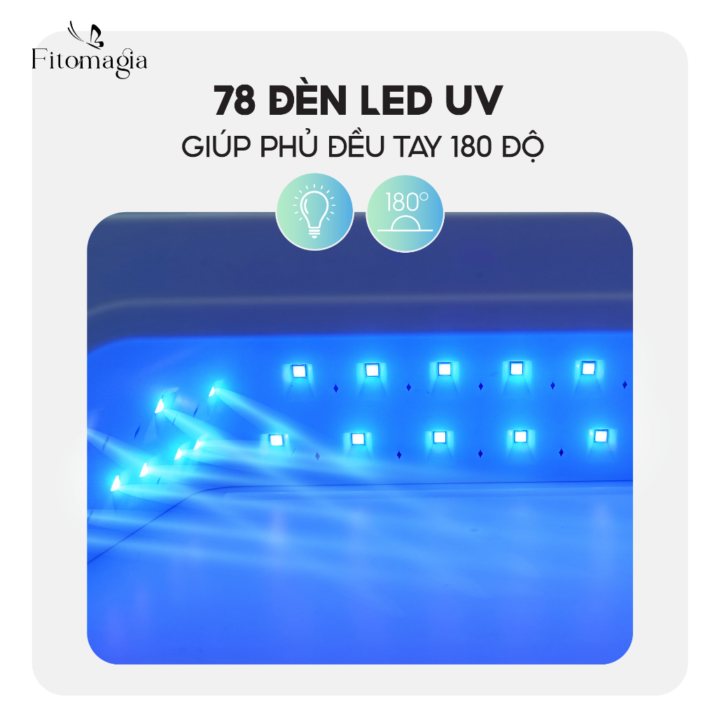 Fitomagia Máy Hơ Gel SUN KM T9 Hàng Chính Hãng, Máy Hơ Móng 96W Bảo Hành 6 Tháng