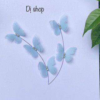 SÉT 5 bướm trang trí 2 lớp size 3.5cm ( size bé xíu nha)