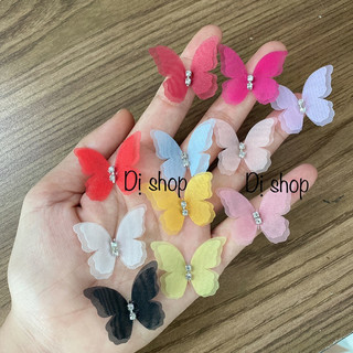 SÉT 5 bướm trang trí 2 lớp size 3.5cm ( size bé xíu nha)