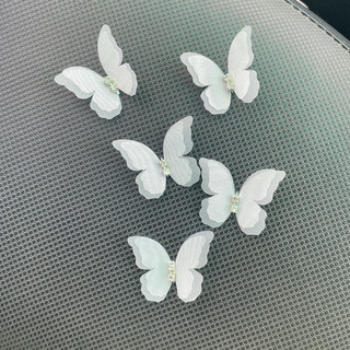 SÉT 5 bướm trang trí 2 lớp size 3.5cm ( size bé xíu nha)