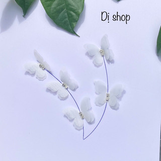 SÉT 5 bướm trang trí 2 lớp size 3.5cm ( size bé xíu nha)