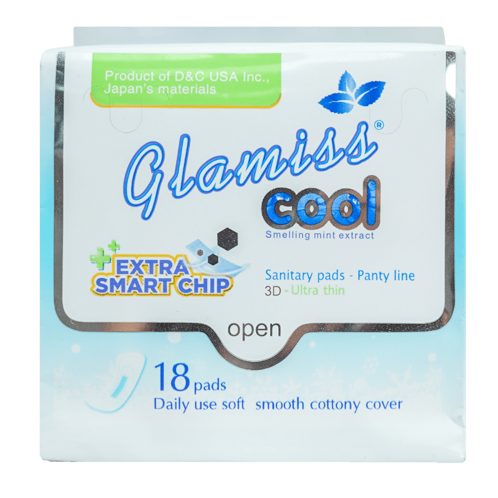 Băng vệ sinh hàng ngày Doctor Care Glamiss Cool Extra, bvs nhỏ gọn tiện lợi dài 15,5 cm 18 miếng