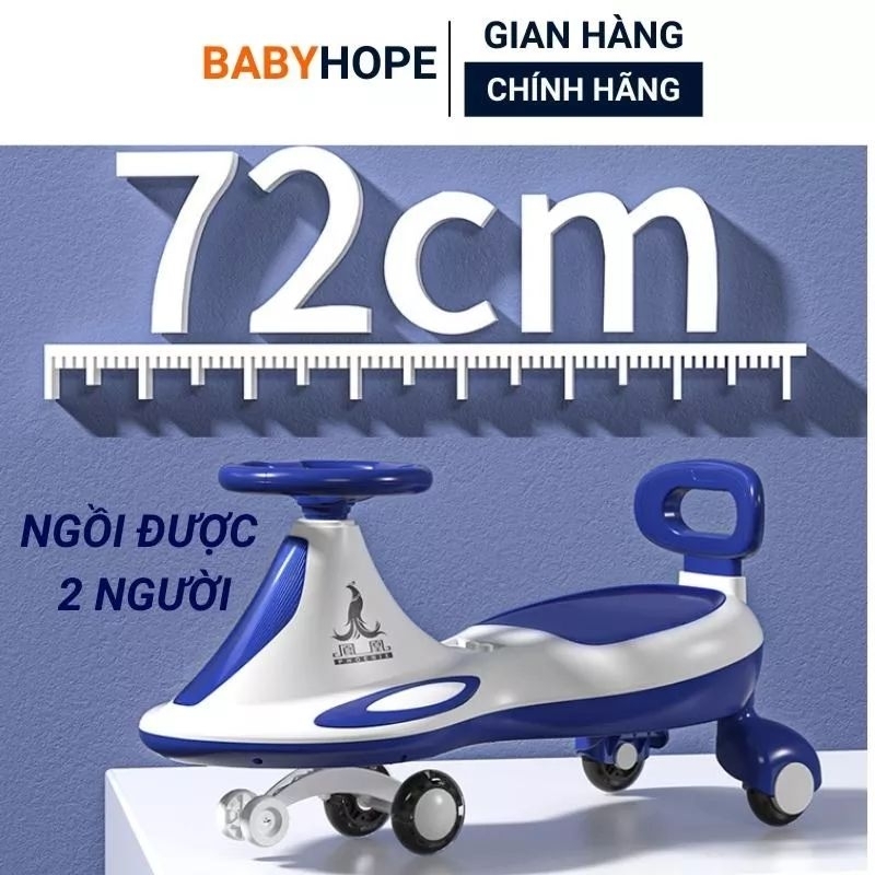 Xe lắc cao cấp tựa lưng có nhạc và đèn led sôi động cho bé