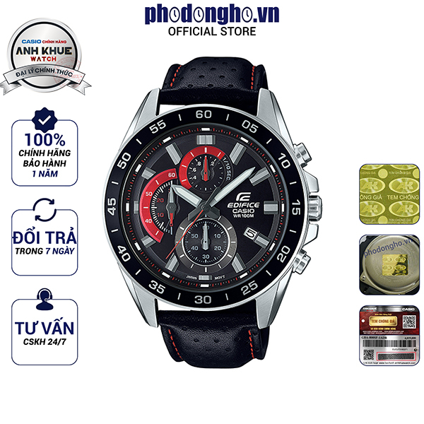 Đồng hồ nam EDIFICE chính hãng Casio Anh Khuê EFV-550L-1AVUDF