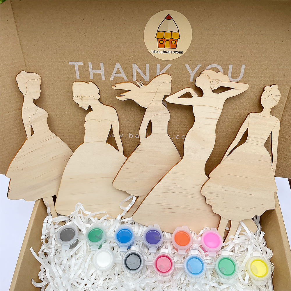 🎁 Bộ Tô Màu Thiết Kế Thời Trang  - Tô Màu Gỗ Sáng Tạo Cùng Bé