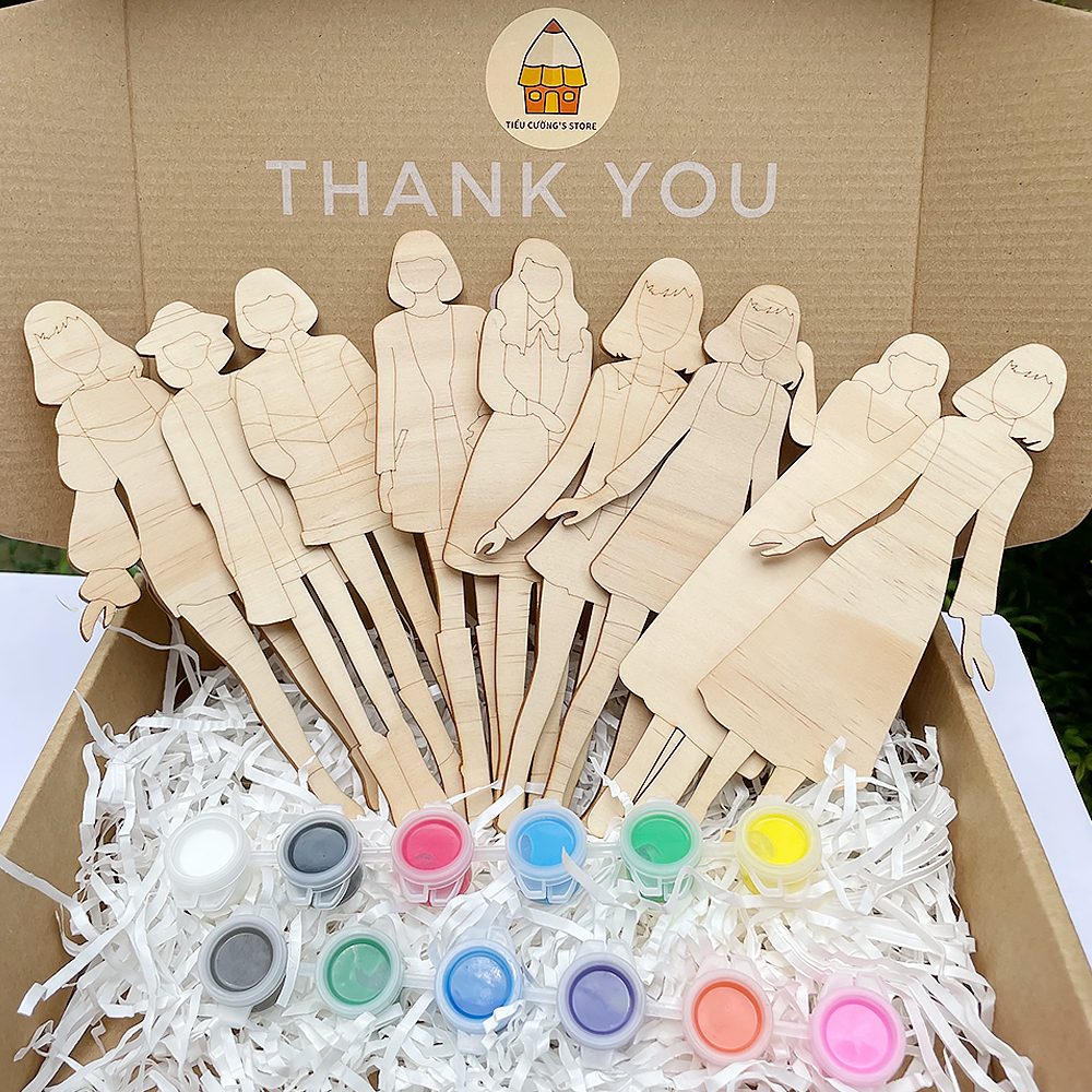 🎁 Bộ Tô Màu Thiết Kế Thời Trang  - Tô Màu Gỗ Sáng Tạo Cùng Bé