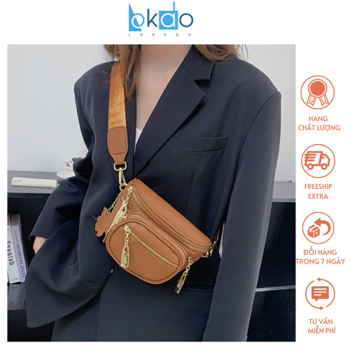 Túi bao tử da đeo chéo nữ sang chảnh HY350