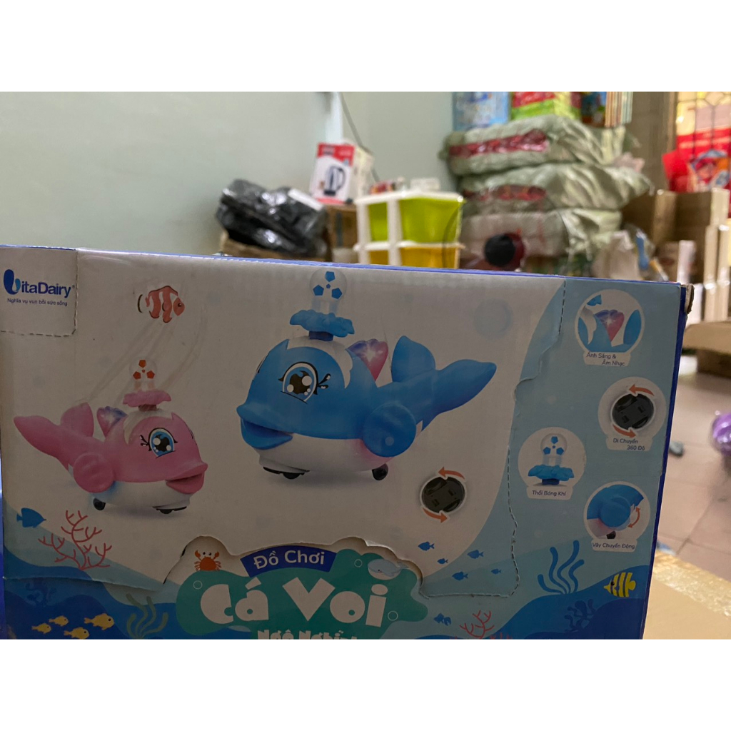 ĐỒ CHƠI CÁ VOI NGỘ NGHĨNH QUÀ TẶNG SỮA VITADAILY