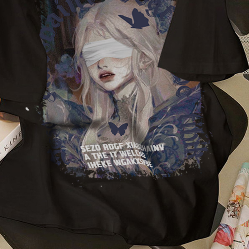 Áo thun unisex IFXBYT Y0340 100% cotton tay lỡ phong cách ulzzang