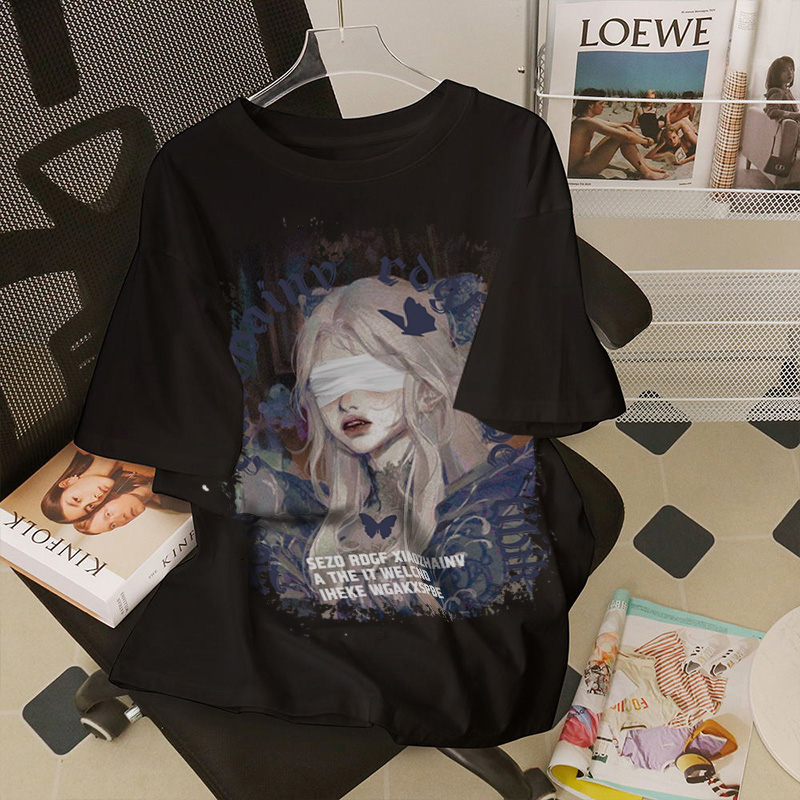 Áo thun unisex IFXBYT Y0340 100% cotton tay lỡ phong cách ulzzang