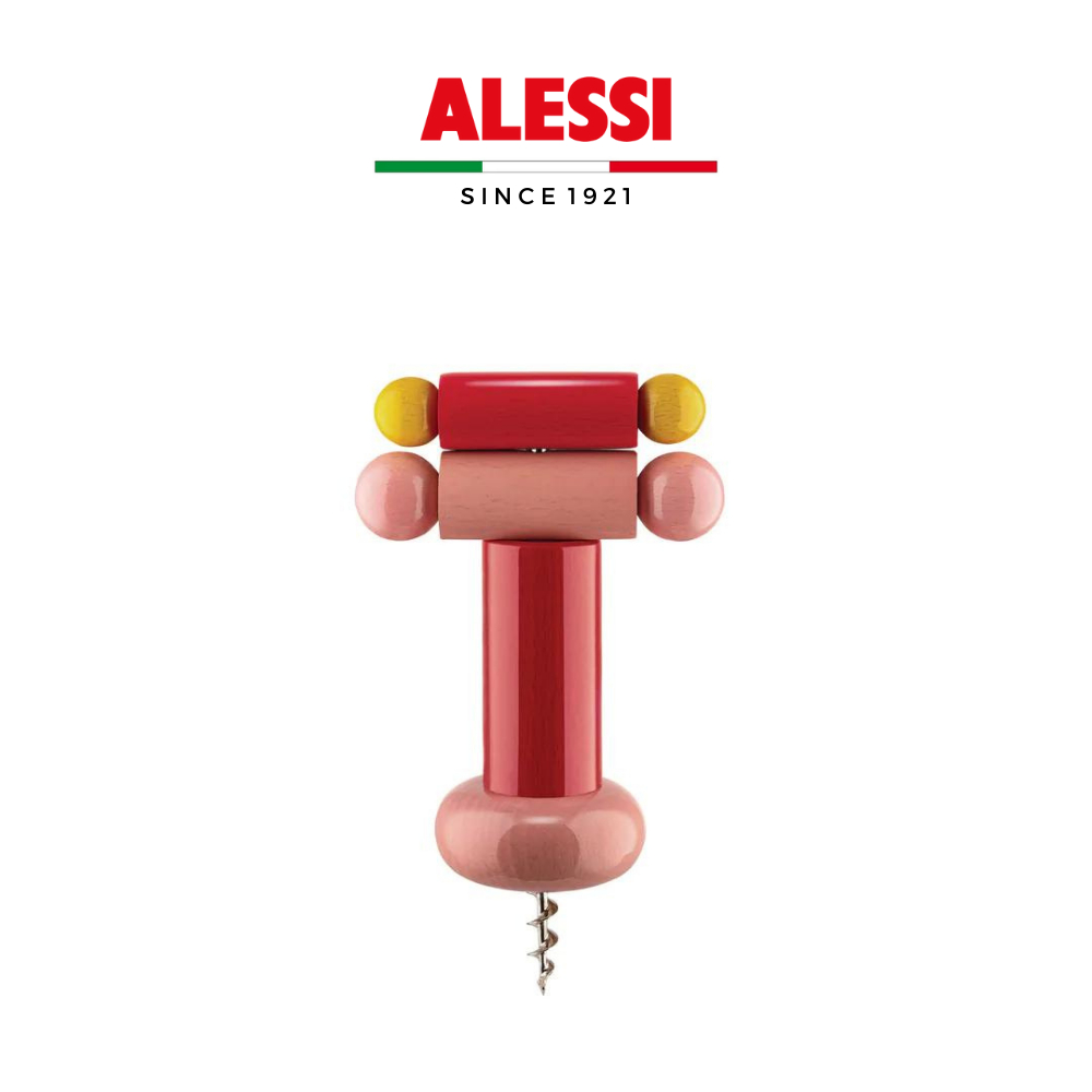 Mở rượu vang hình khối bằng gỗ sồi ALESSI ES17 - Hàng chính hãng