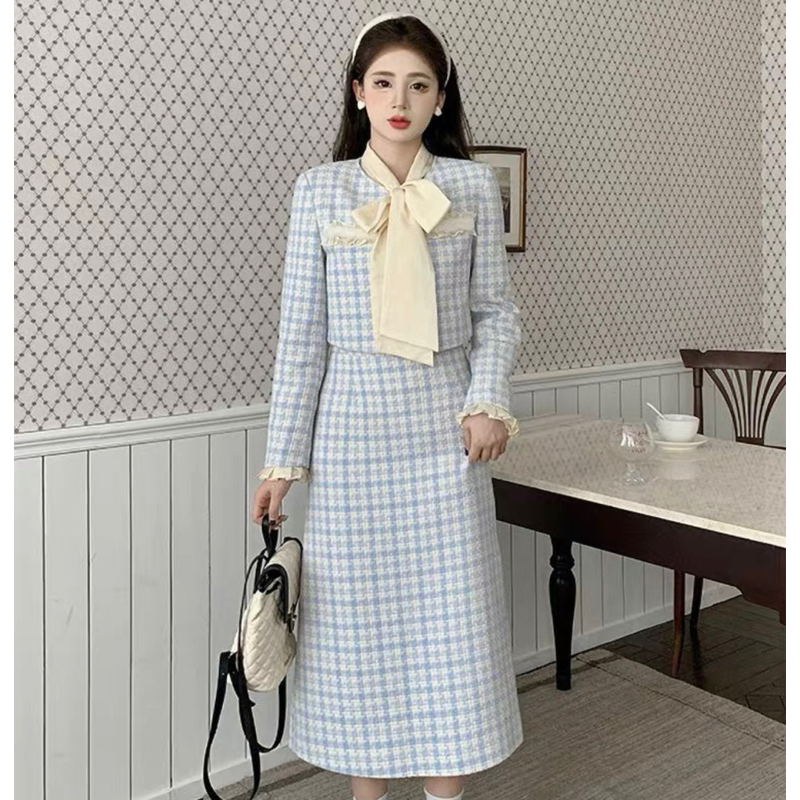 Set Dạ Tweed Kẻ Caro Dáng Dài Và Dáng Ngắn Phong Cách Tiểu Thư Siêu Xinh_ Hàng Order QCCC Kèm Ảnh Thật