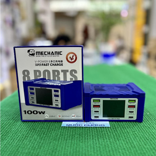 Dock sạc nhanh 8 cổng mechanic v power 8, công suất 110w / bộ sạc 8 cổng