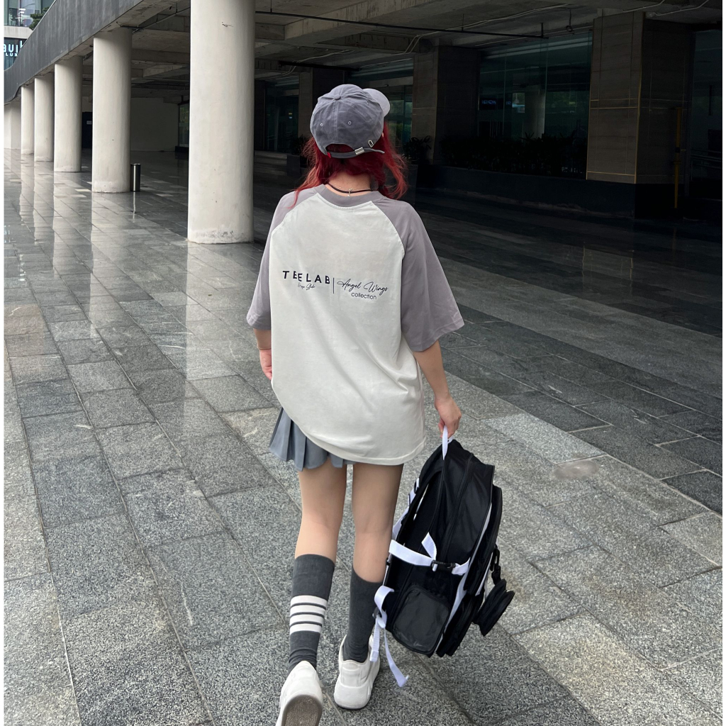 Áo Thun Teelab Local Brand Unisex Angels Wings Raglan TS163