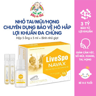 Nước muối sinh lý bào tử lợi khuẩn Navax Kids vệ sinh tai mũi họng cho bé