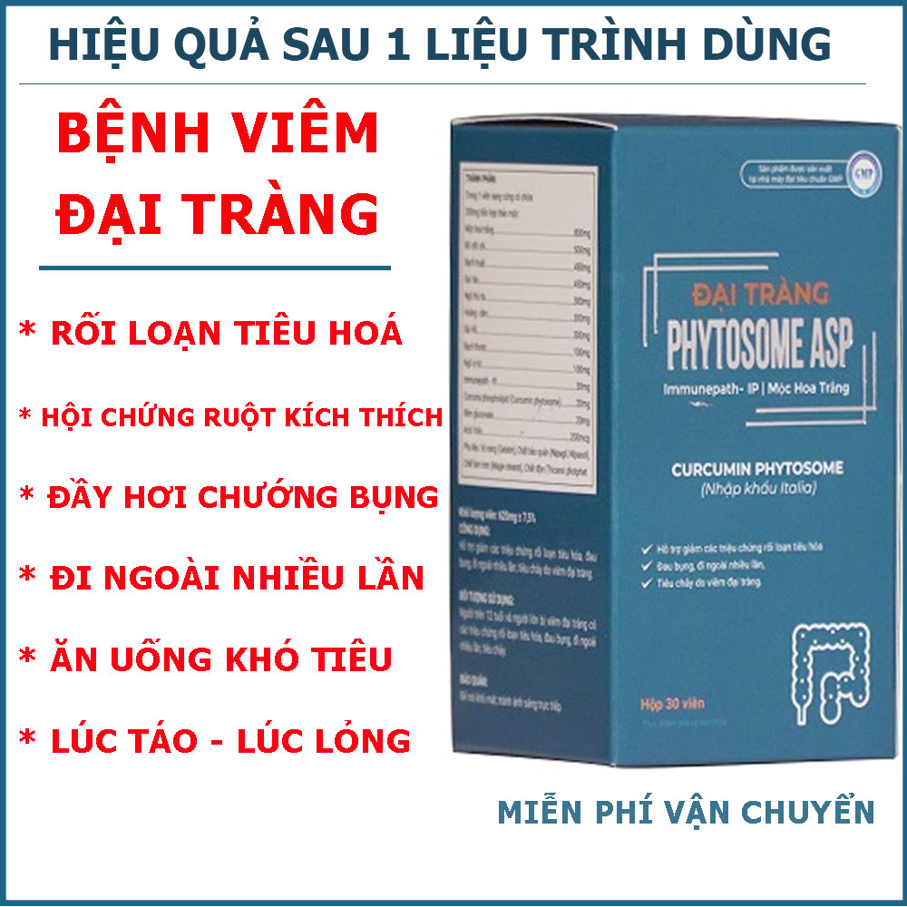 Đại Tràng Phytosome Asp | Hỗ Trợ Bệnh Viêm Đại Tràng Hội Chứng Ruột Kích Thích Đi Ngoài Nhiều Lần