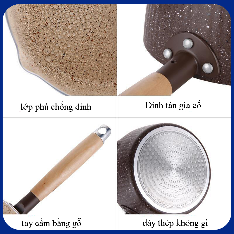 Chảo chống dính bếp từ 18cm ,Không dễ rỉ,phù hợp với mọi loại bếp
