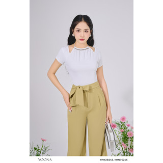 Áo cộc tay chất cotton thiết kế cố kiếm đính đá Yoona - YHN2B245