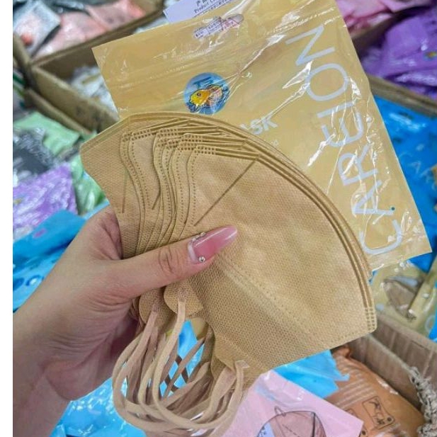 Khẩu Trang 3D Thái Lan Màu Trendy, Không Xù Lông,Mang Êm Tai