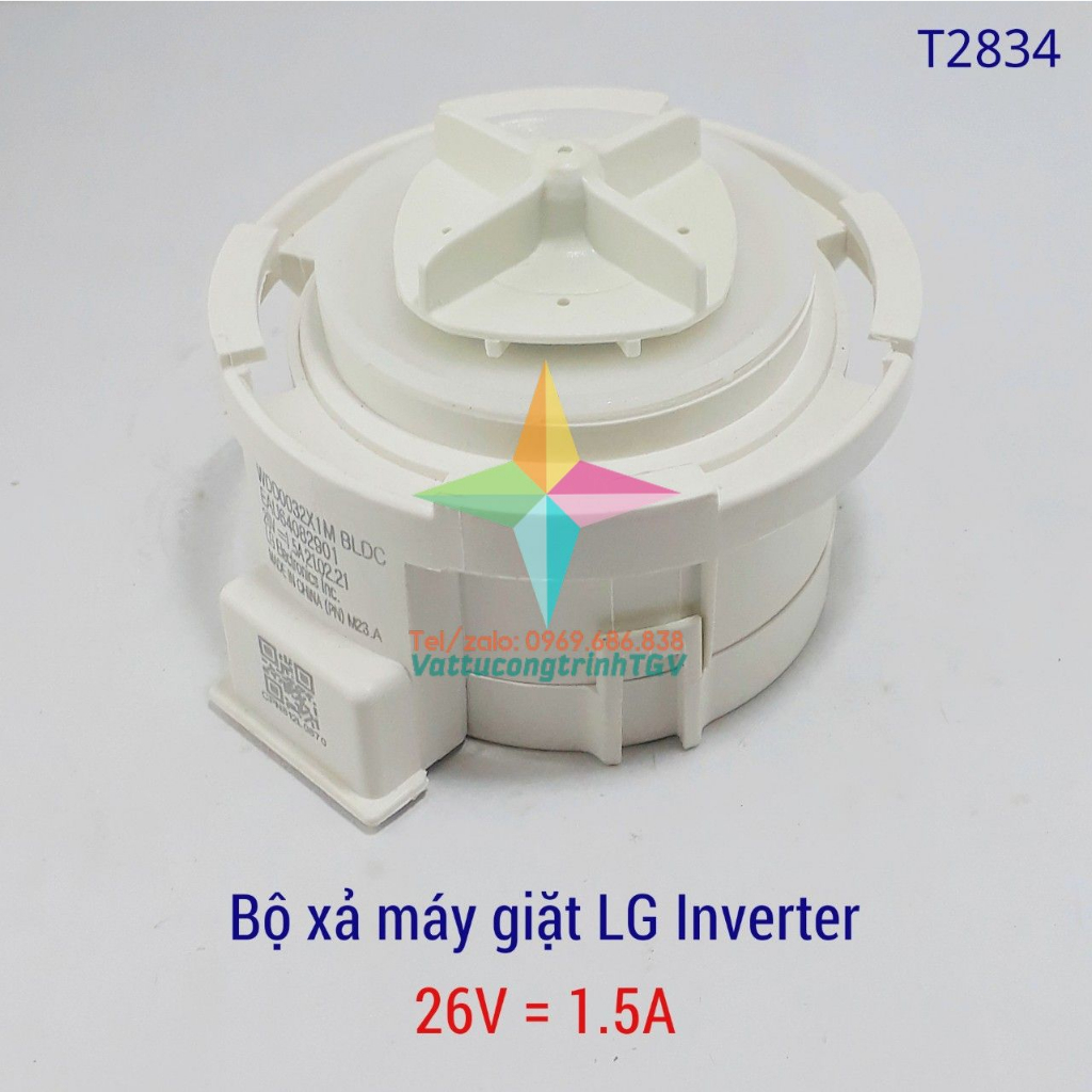 Bộ xả 26V thân dày cho máy giặt LG Inverter cửa ngang hãng