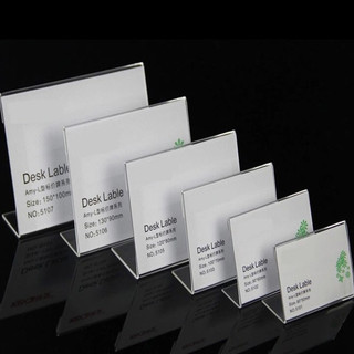 Kệ menu mica chữ L mini, để bảng giá bánh ngọt, thông tin sản phẩm, photo card