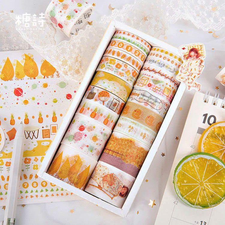 Set 20 cuộn băng dính / washi tape WT210 Gachini