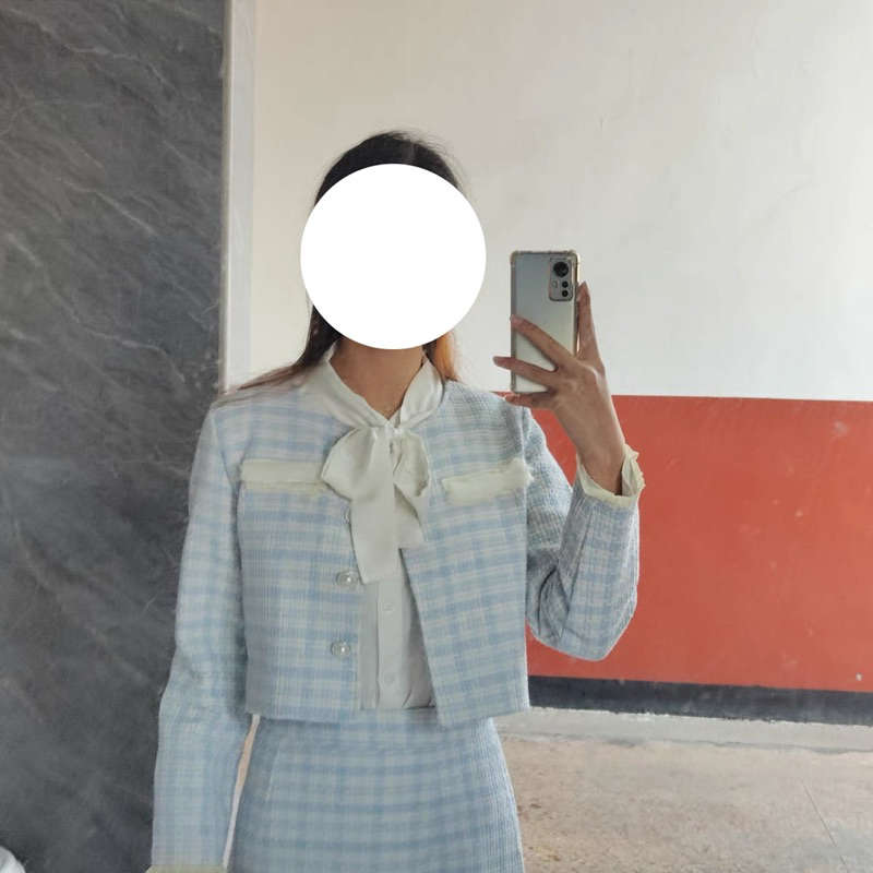 Set Dạ Tweed Kẻ Caro Dáng Dài Và Dáng Ngắn Phong Cách Tiểu Thư Siêu Xinh_ Hàng Order QCCC Kèm Ảnh Thật
