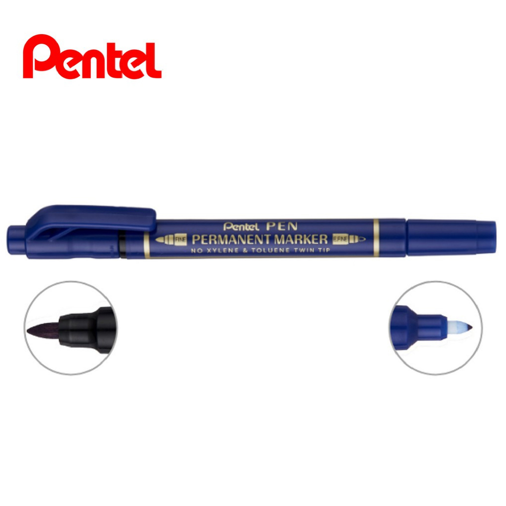 Bút Lông dầu 2 đầu nét nhỏ Pentel - N75W
